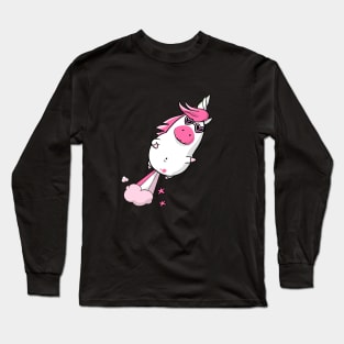 Unicorn with natural propulsion Long Sleeve T-Shirt
